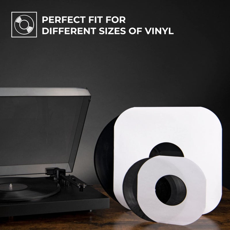 Big Fudge 12" Vinyl Record Sleeves- Inner Sleeves 100 Pack - Heavyweight Acid Free Paper Vinyl Covers - Accessories Protect LP Albums from Dust, Dirt & Scratches - Image 4